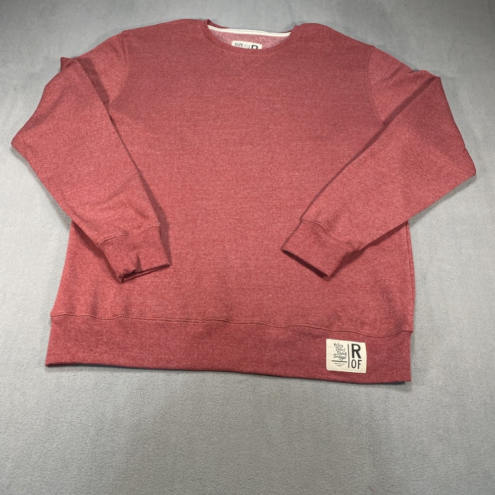 Roots of Fight ROF Men's XL Sweatshirt Crew Neck Heathered Red